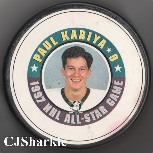 1997 All Star Paul Kariya Puck