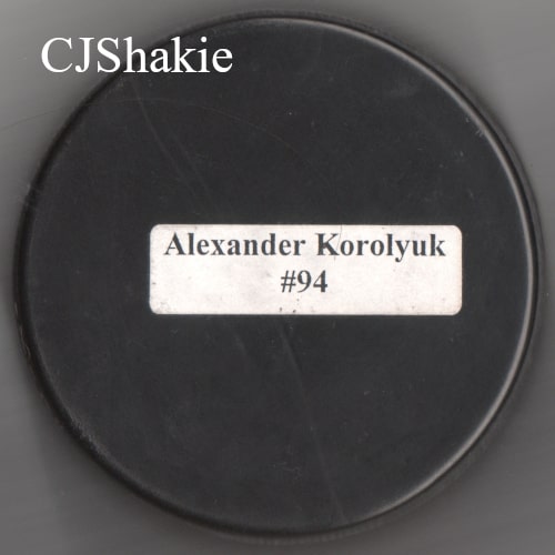 2004 Sharks Valentine Puck back view