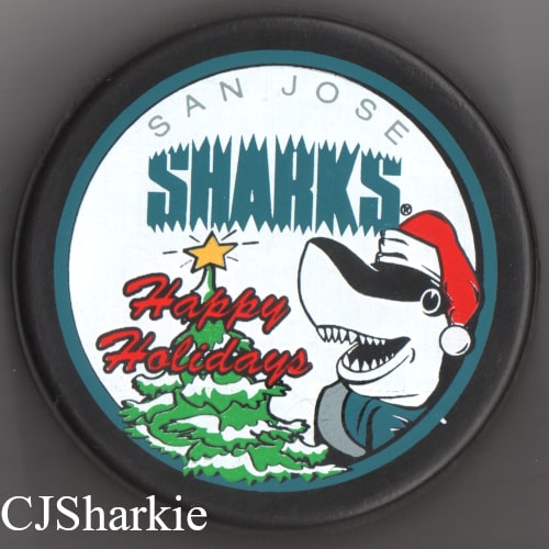 2003-2004 Sharks Happy Holidays Puck