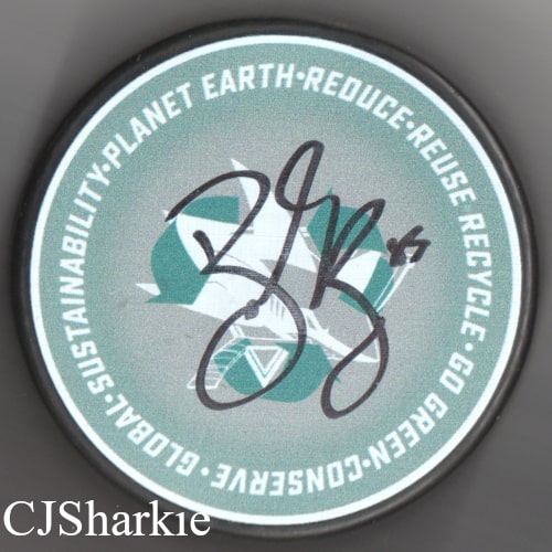 2017-2018 Earth Day Puck (Shark Logo) Puck