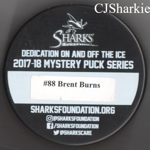 2017-2018 Emoji Puck (Burns) Puck back view