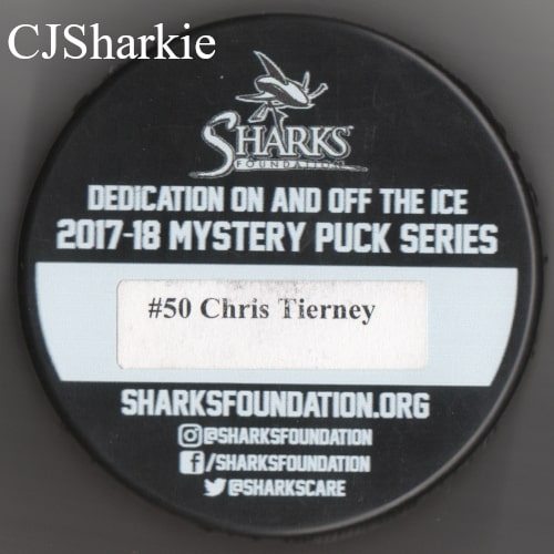 2017-2018 Emoji Puck (Sharks Head) Puck back view