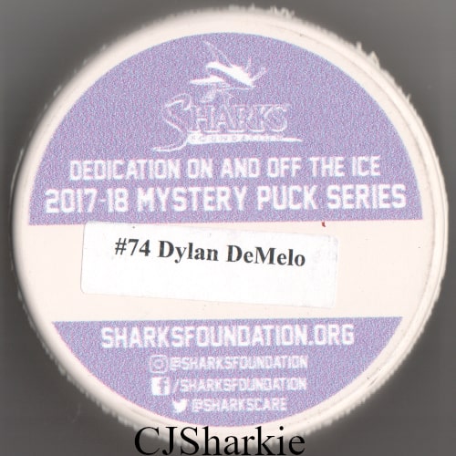 2017-2018 Hockey Fights Cancer Puck back view