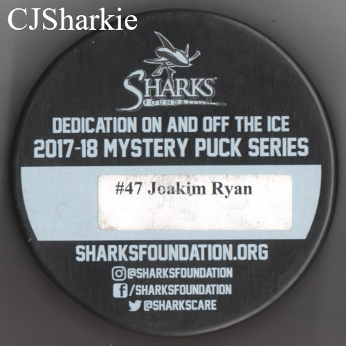 2017-2018 President's Day Puck (Seal Logo) Puck back view