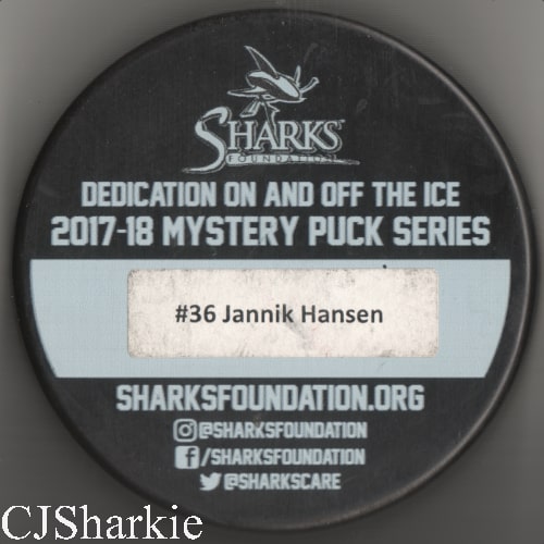 2017-2018 President's Day Puck (Seal Logo) Puck back view
