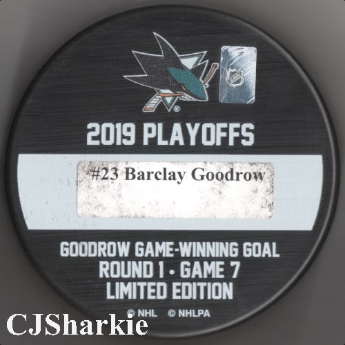 2018-2019 Playoff Puck back view
