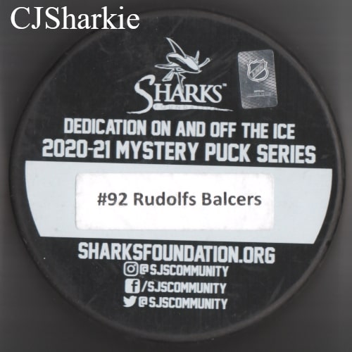 2020-2021 Hockey Fights Cancer Puck back view