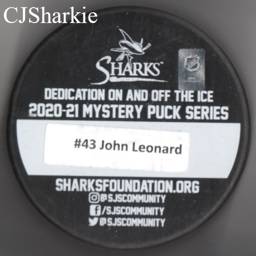 2020-2021 Hockey Fights Cancer Puck back view