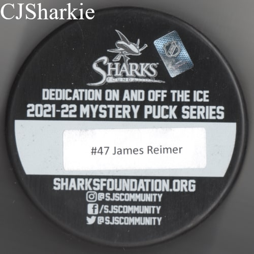 2021-2022 Los Tiburones Puck back view