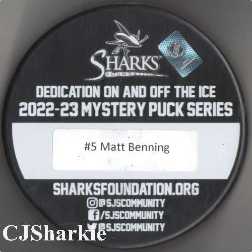2022-2023 Sharks Jersey Inspired PuckFront back view
