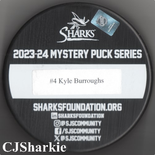2023-2024 Sharks Lunar New Year Puck back view