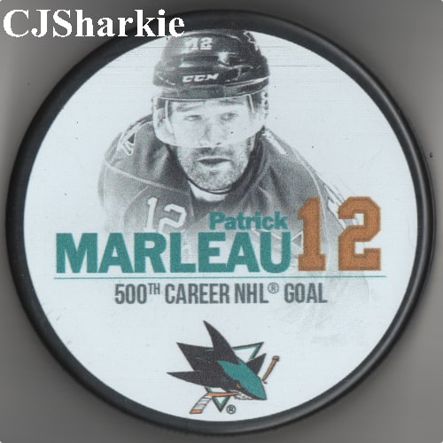 Patrick Marleau 500 Goal Puck