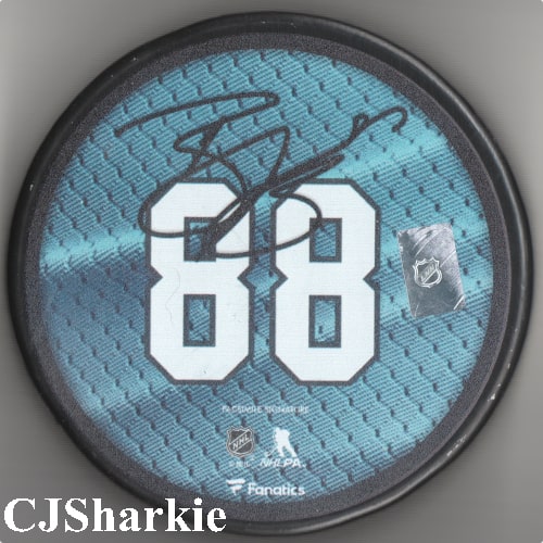 Brent Burns Puck back view