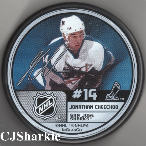 Jonathan Cheechoo Puck