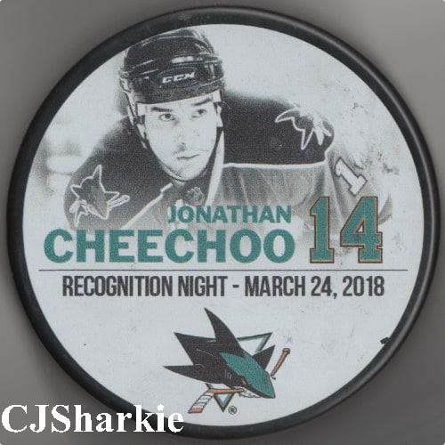 Cheechoo Recognition Night Puck
