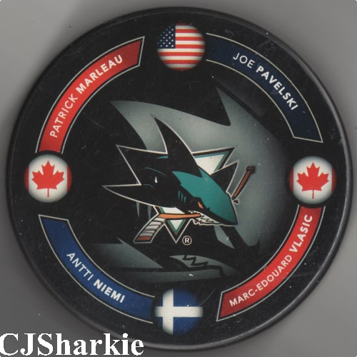 2014 San Jose Sharks Olympic Participants Puck