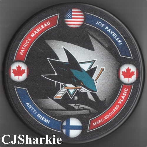 2014 San Jose Sharks Olympic Participants Puck