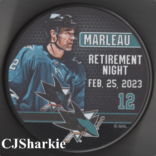 Patrick Marleau Retirement Puck