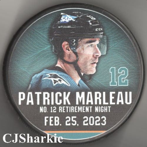 Patrick Marleau Retirement Puck