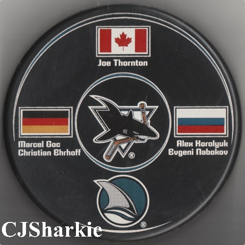 2006 San Jose Sharks Olympic Participants Puck