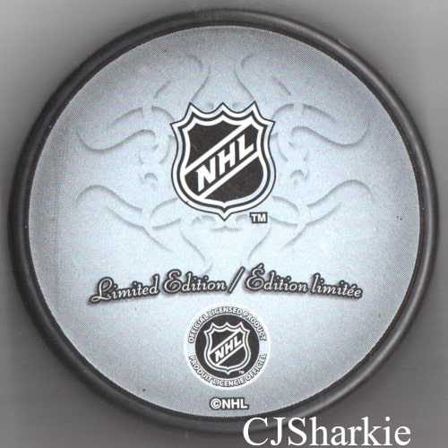 2008 Commemorative Playoff Puck back view
