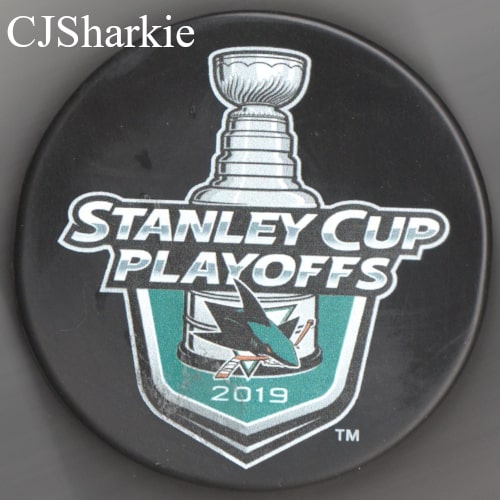 2019 Sharks Lockup Puck