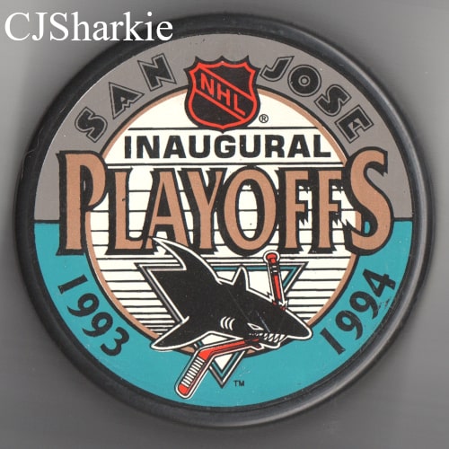 Commemorative Sharks 1993-94 Playoff Puck