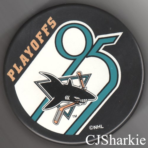 Commemorative Sharks 1995 Playoff Puck