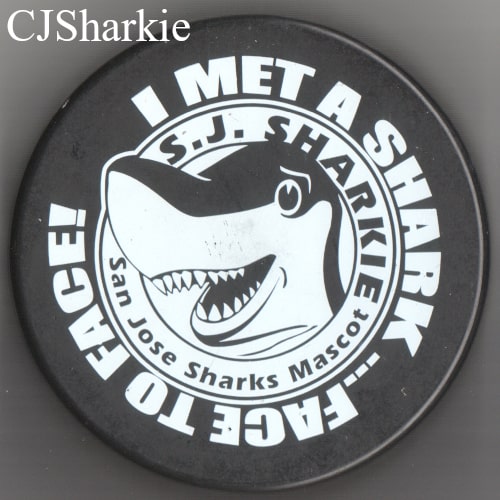 SJ Sharkie I Met a Shark Face to Face Puck