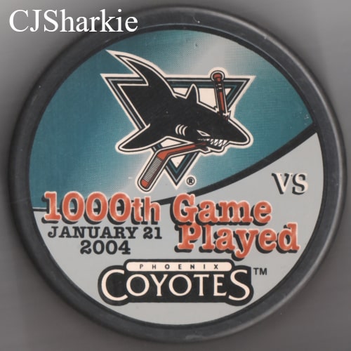 Commemorative 1000 Games Played Puck