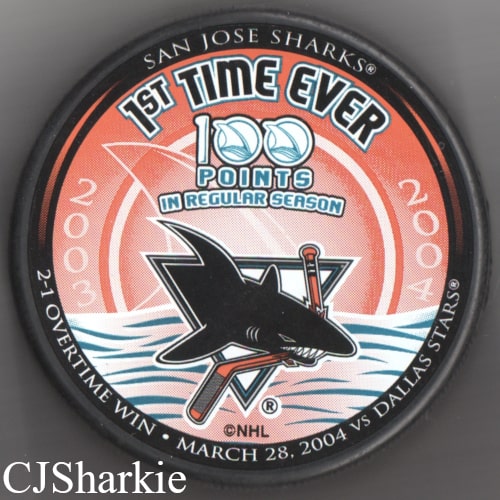 Commemorative 1st Time to 100 Points Puck