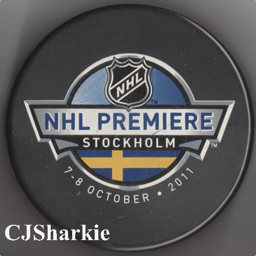 2010 NHL Premiere vs Columbus Blue Jackets Logo Puck
