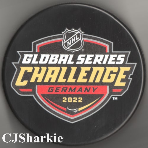 2022 NHL Global Series Challenge Germany Logo Puck