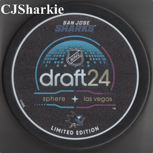 2024 San Jose Sharks Draft Logo Puck