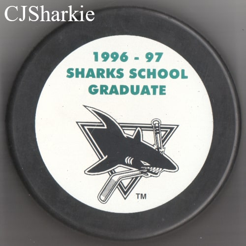 1996 - 97 Sharks Sharks Graduate Puck