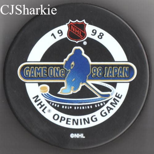 1998 Sharks Vs Flames Tokyo Game Puck