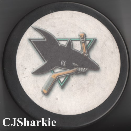 Hockey Week in San Jose Puck back view