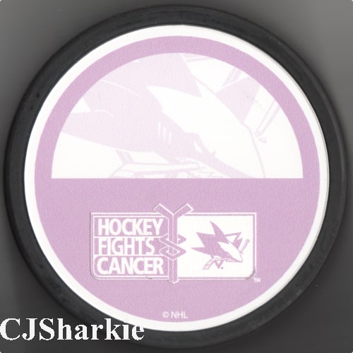 Sharks Hockey Fights Cancer Puck