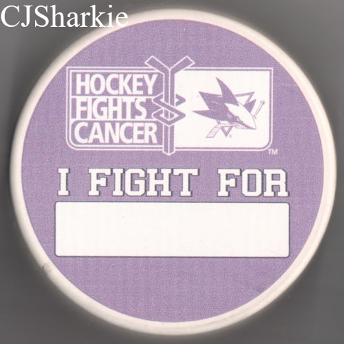 Sharks Hockey Fights Cancer Puck