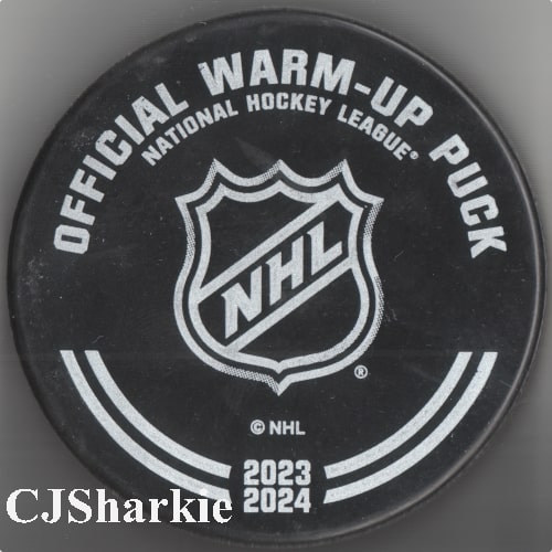 2023-2024 Warm-up Puck back view