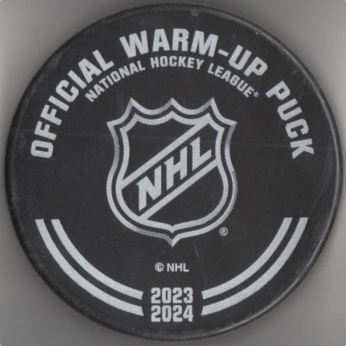 2023-2024 Warm-up Puck back view