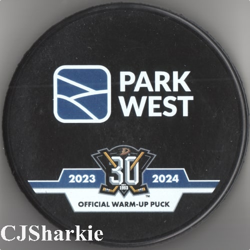 2023-2024 Warm-up Puck back view