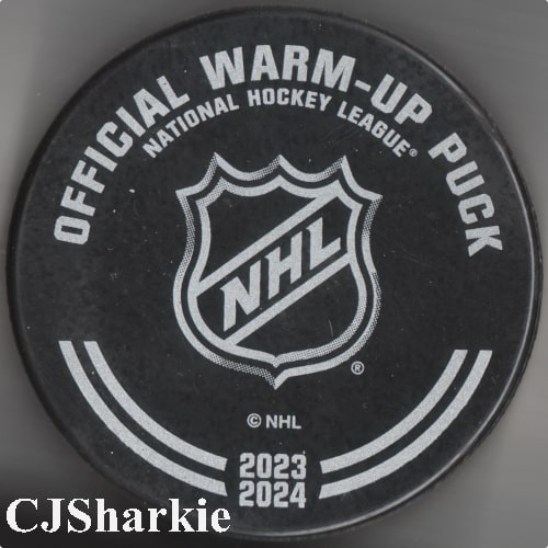 2023-2024 Warm-up Puck back view