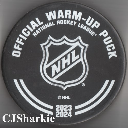 2023-2024 Warm-up Puck back view