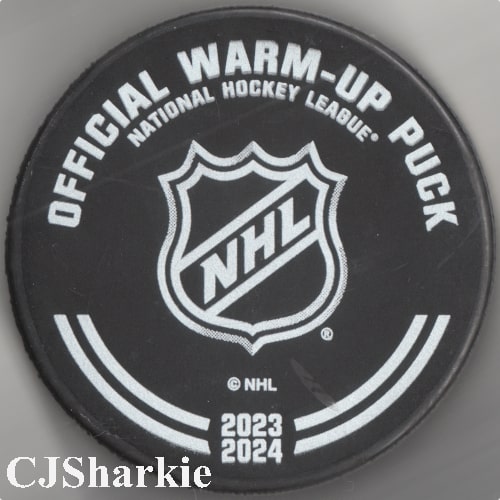 2023-2024 Warm-up Puck back view