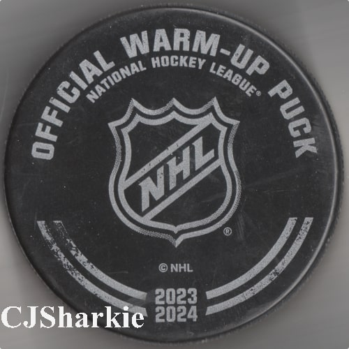 2023-2024 Warm-up Puck back view