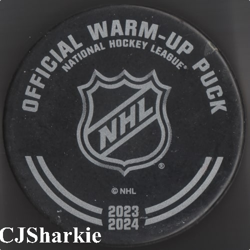 2023-2024 Warm-up Puck back view