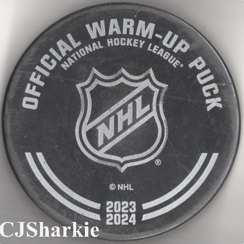 2023-2024 Warm-up Puck back view