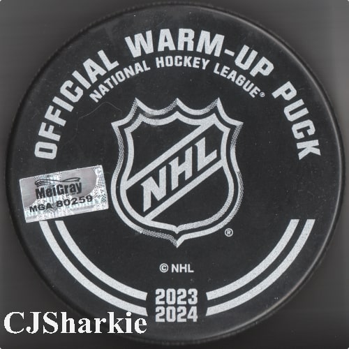2023-2024 Warm-up Puck back view