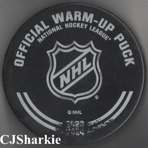 2023-2024 Warm-up Puck back view